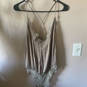 Free people satin bodysuit